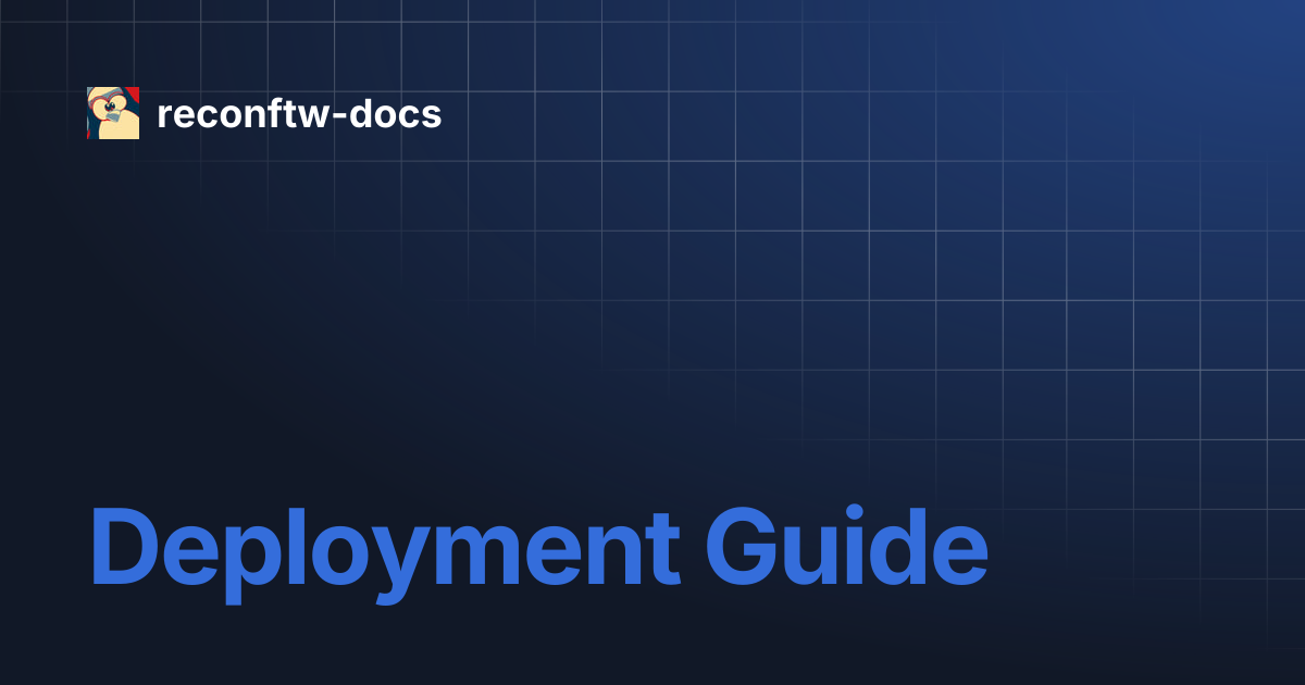 Deployment Guide | reconftw-docs